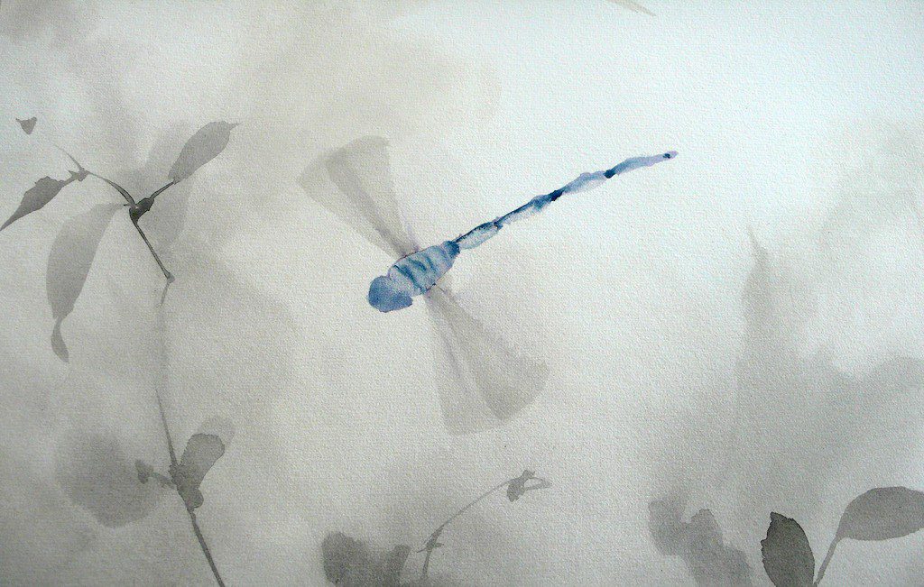 Libélula | papel pintado a mano 