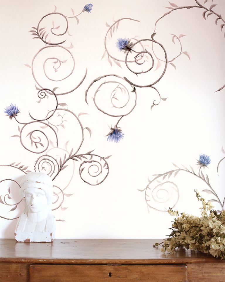 papel pintado a mano