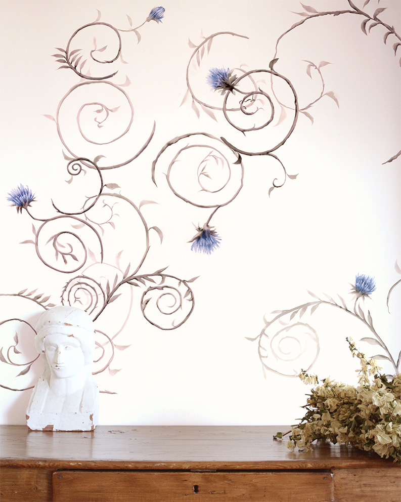 papel pintado a mano