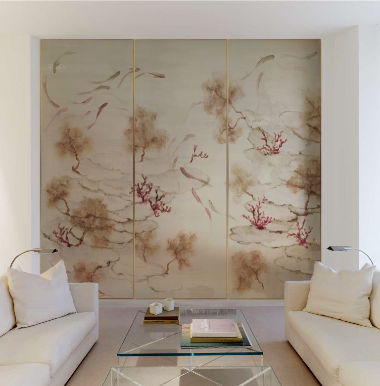 papel pintado a mano