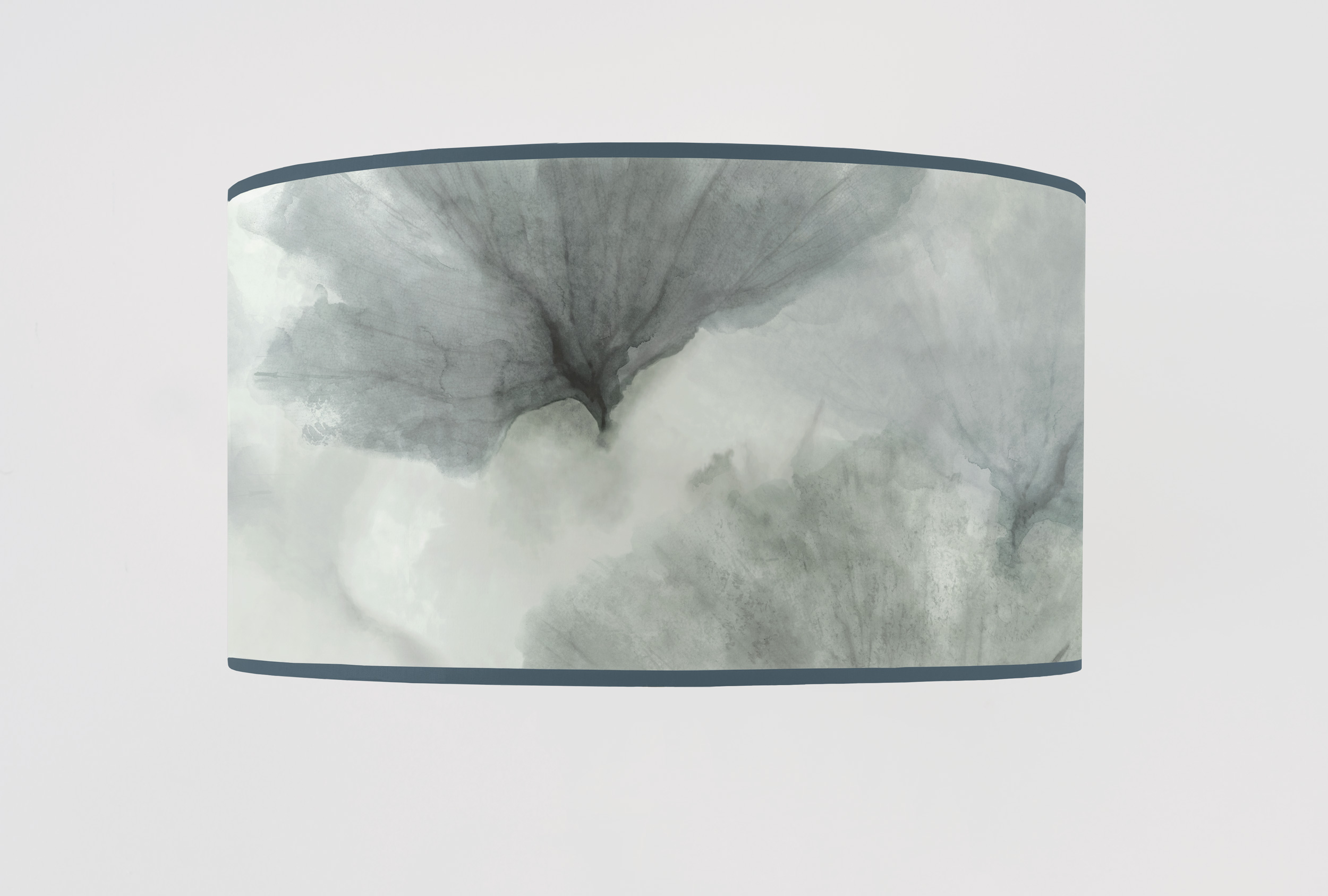 Table lamp featuring a handcrafted shade hand-painted on a base of 100% natural cotton paper (100%). Design: FAN CORAL hand-painted paper.