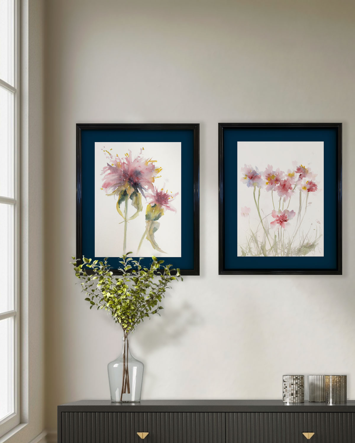 Cynara Rosa - 2 | acuarela