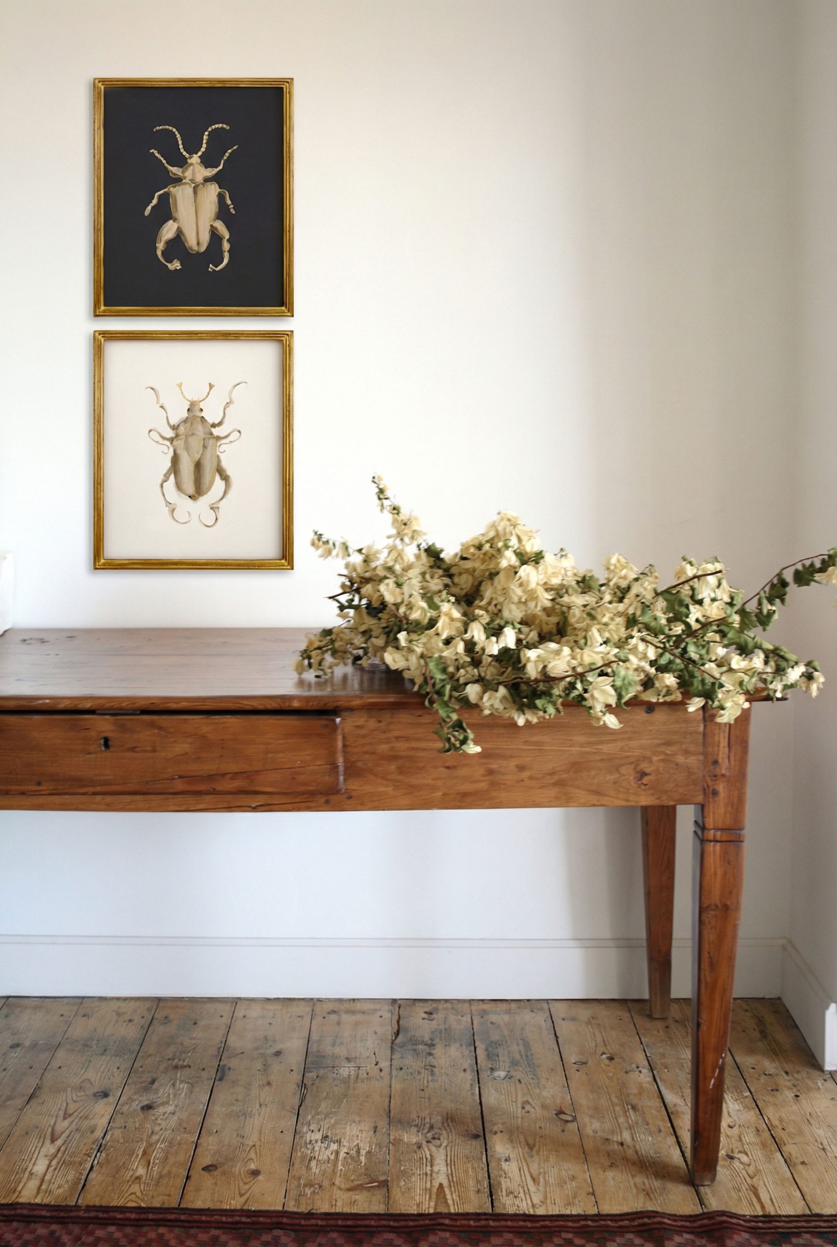 Lámina “SCARABEO” pintada a mano sobre papel natural 100% algodón de 200gr.