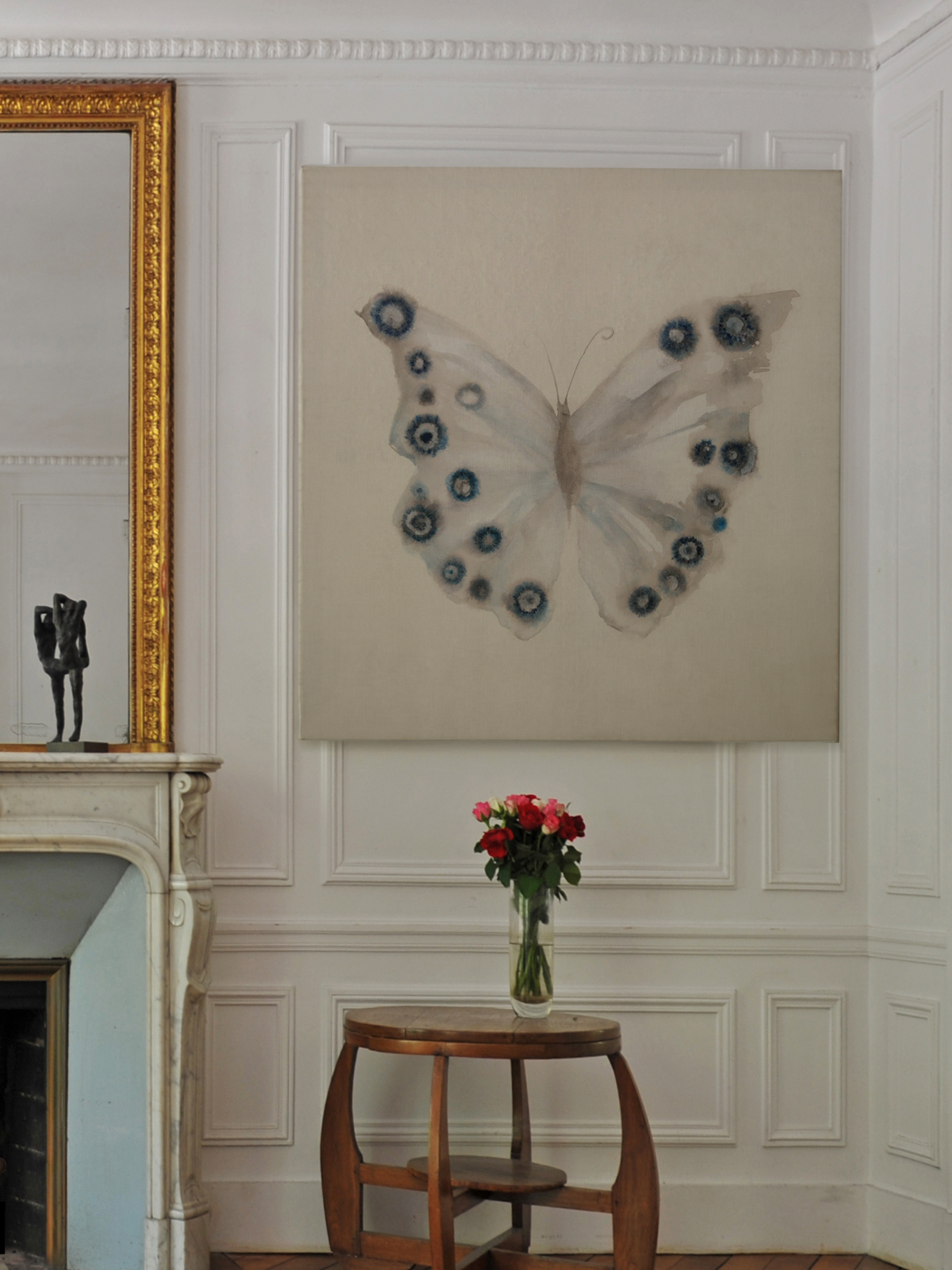 Hand-painted fabric |  Telas pintadas a mano